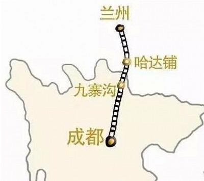 成都端自宝成铁路青白江站引出,甘肃端与在建兰渝铁路哈达铺站接轨.